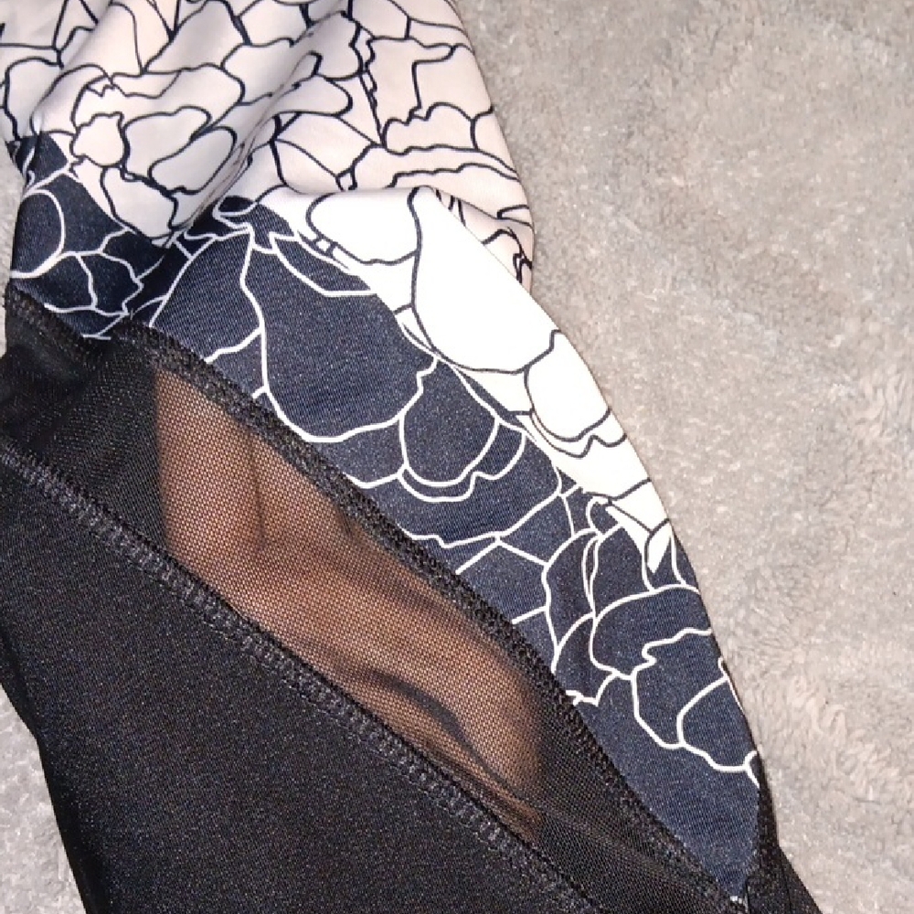 RBX Black and White Leggings for Active Comfort